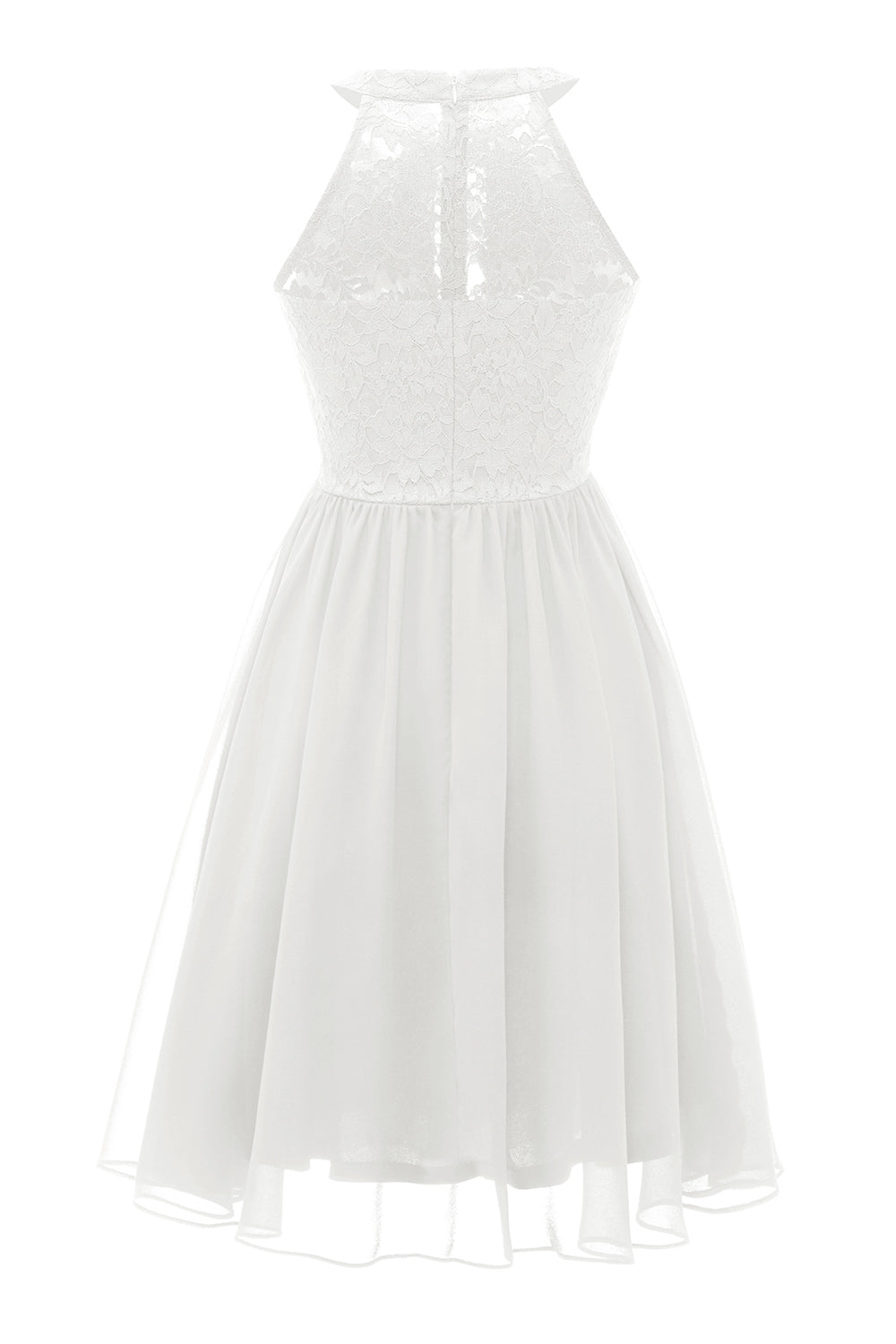 Halter Pescoço Vestido de Renda Da Marinha