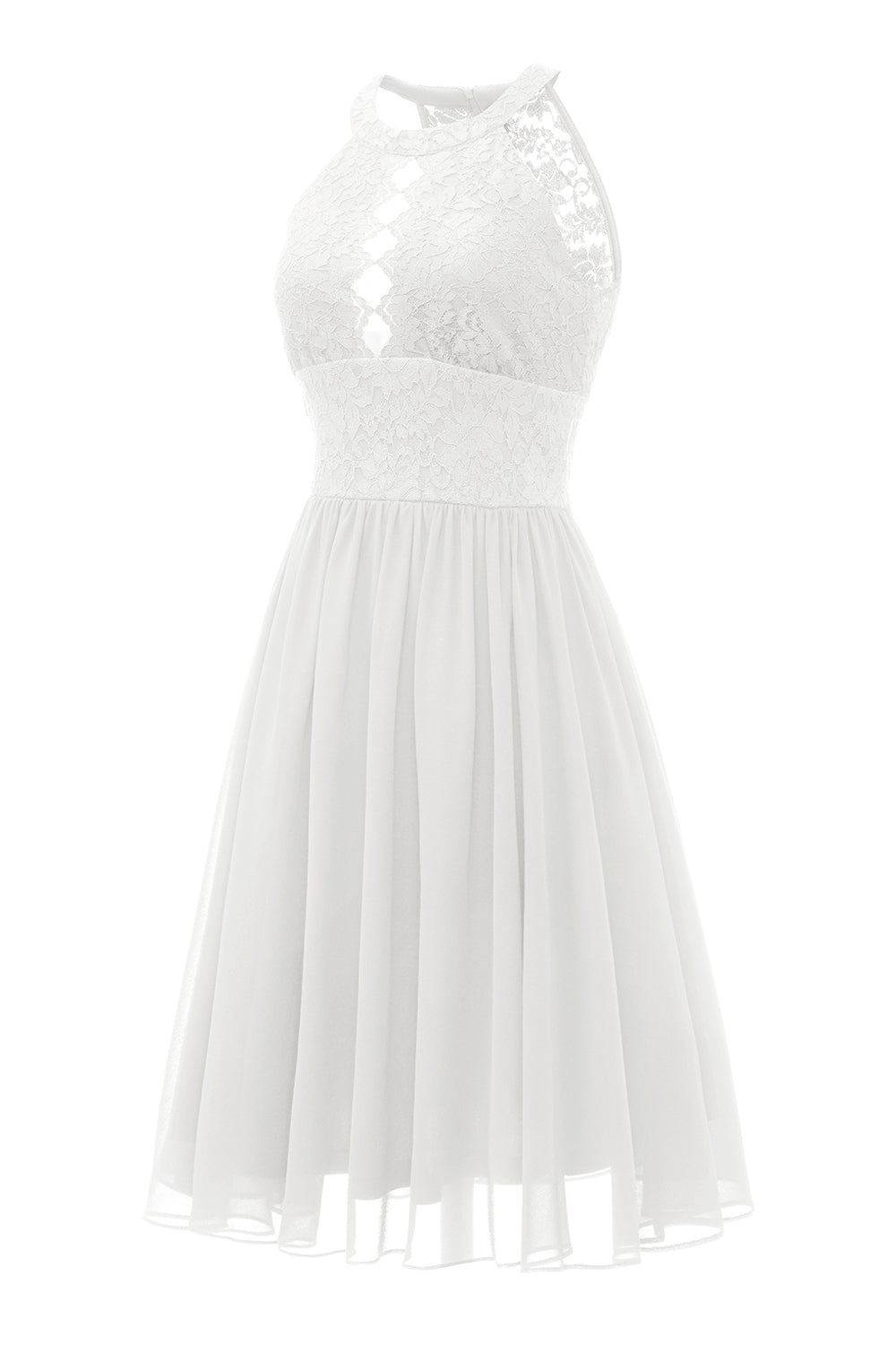 Halter Pescoço Vestido de Renda Da Marinha