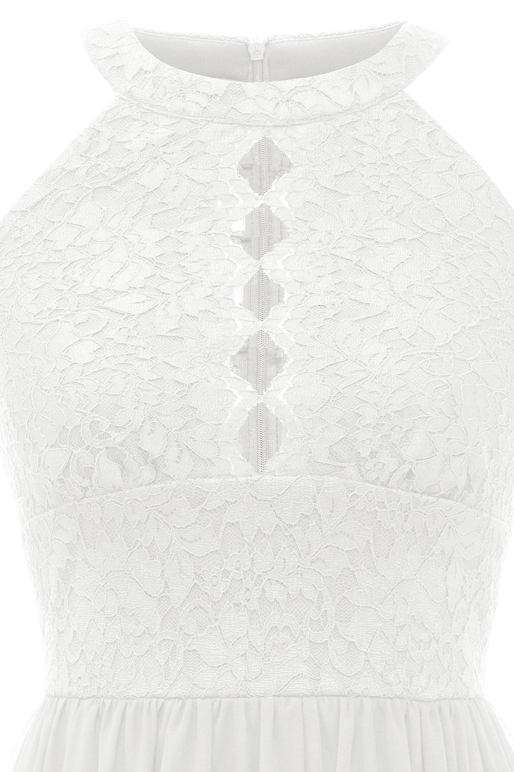 Halter Pescoço Vestido de Renda Da Marinha