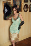 Vestido anos 1920 verde