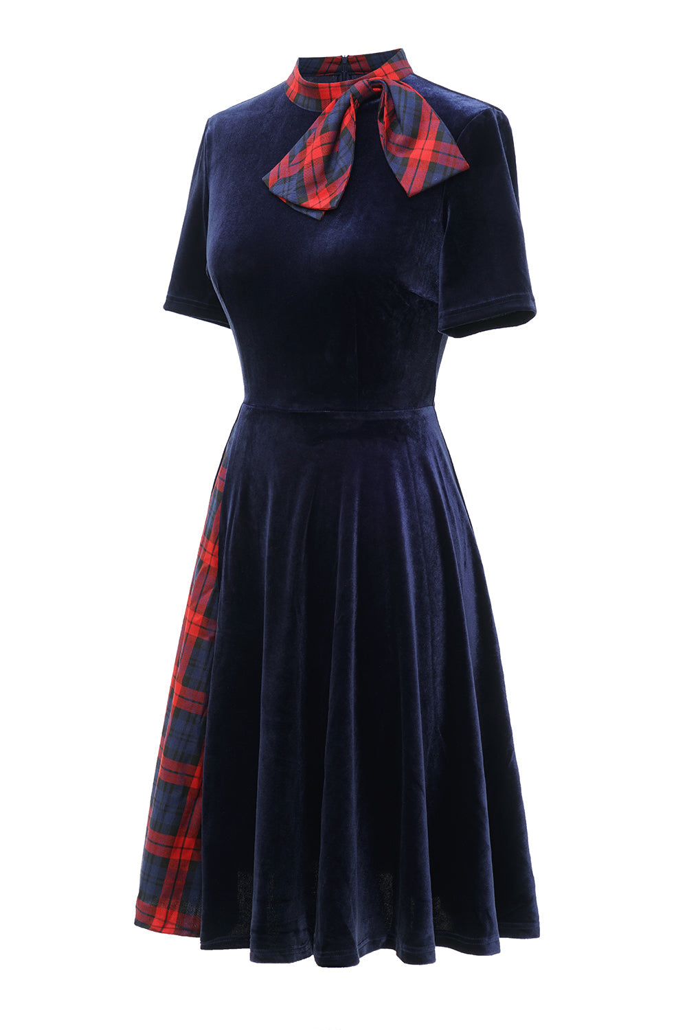 Vestido vintage de veludo verde escuro