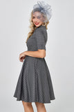 Cinza vestido vintage de 1950