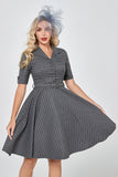 Cinza vestido vintage de 1950