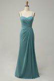 Vestido de Dama de Honra Chiffon Verde