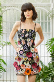 Preto Esparguete Correias Bainha Homecoming Vestido com Flores 3D