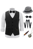 Black Chain Colete Masculino com 5 Peças Acessórios set