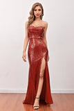 Vestido de baile longo da sereia vermelha