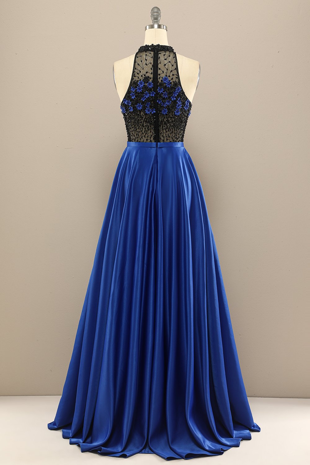 Vestido Verde Escuro Longo Frisada Baile Com Flores