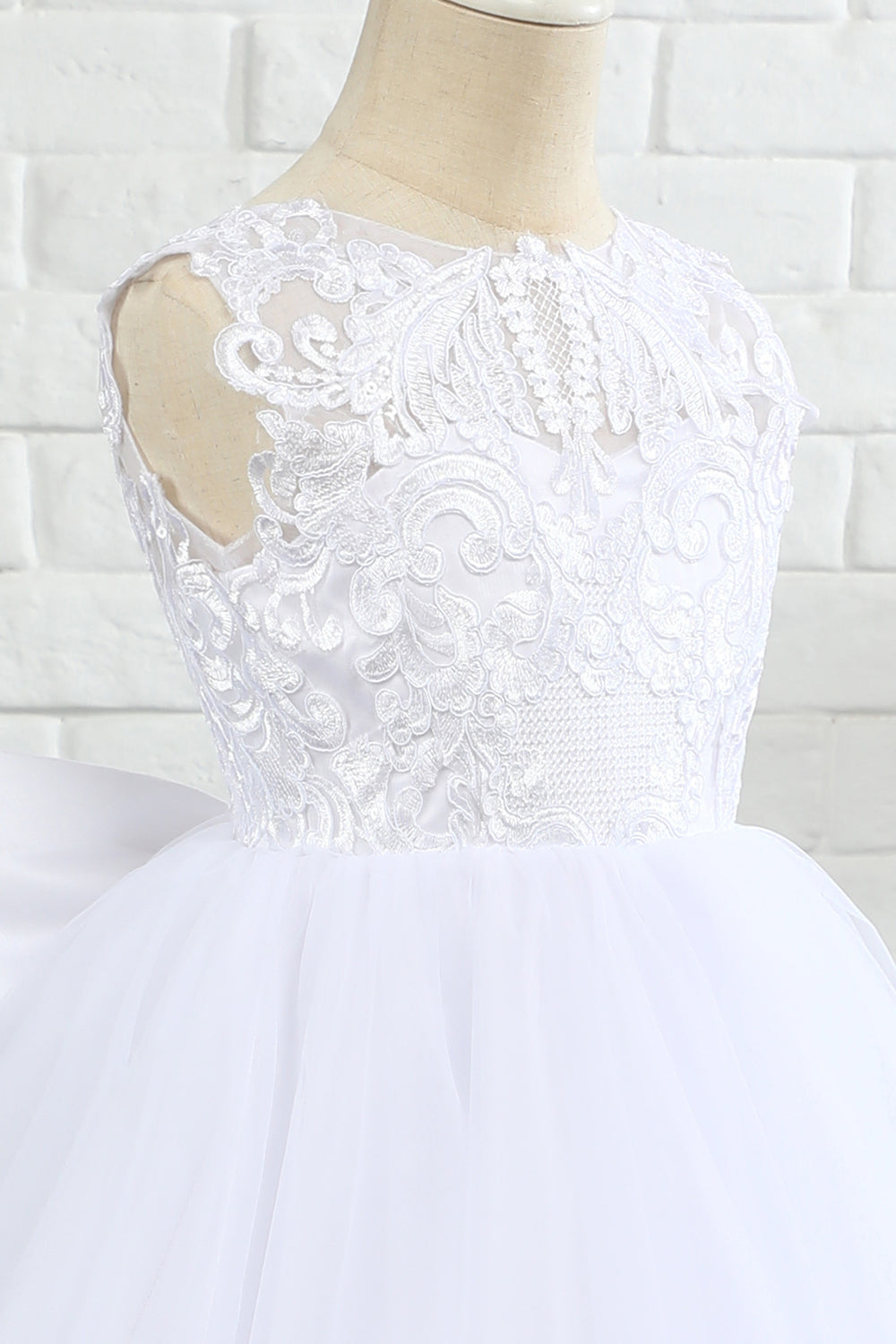 Vestido de menina flor sem mangas branca com arco