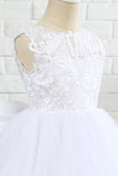 Vestido de menina flor sem mangas branca com arco