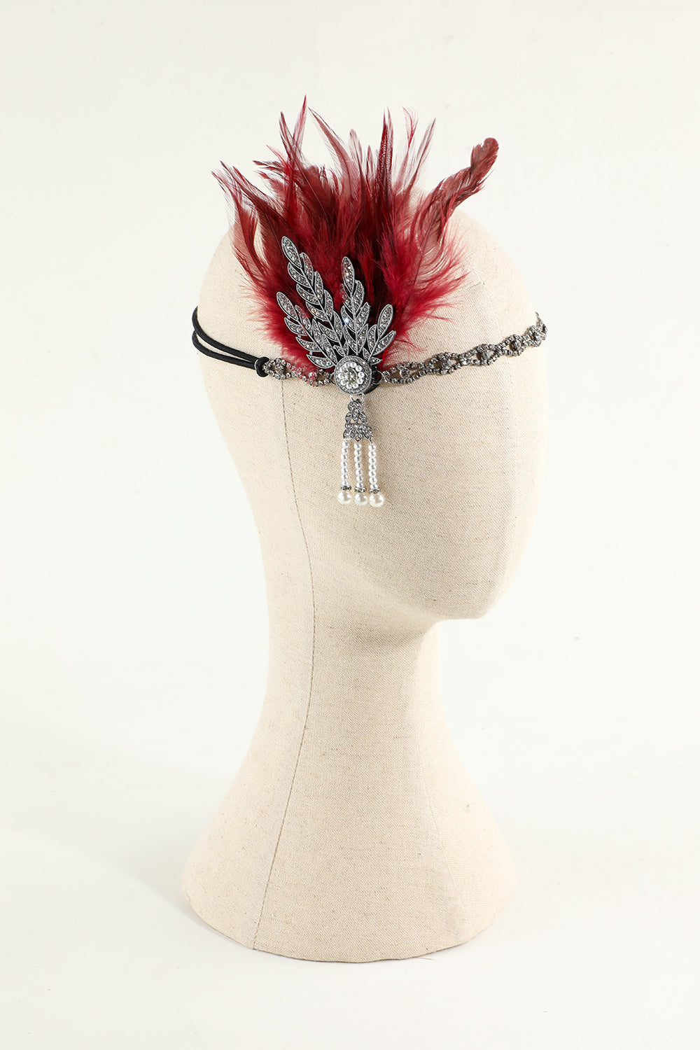 Faixa De Cabeça Preta Flapper Dos Anos 1920
