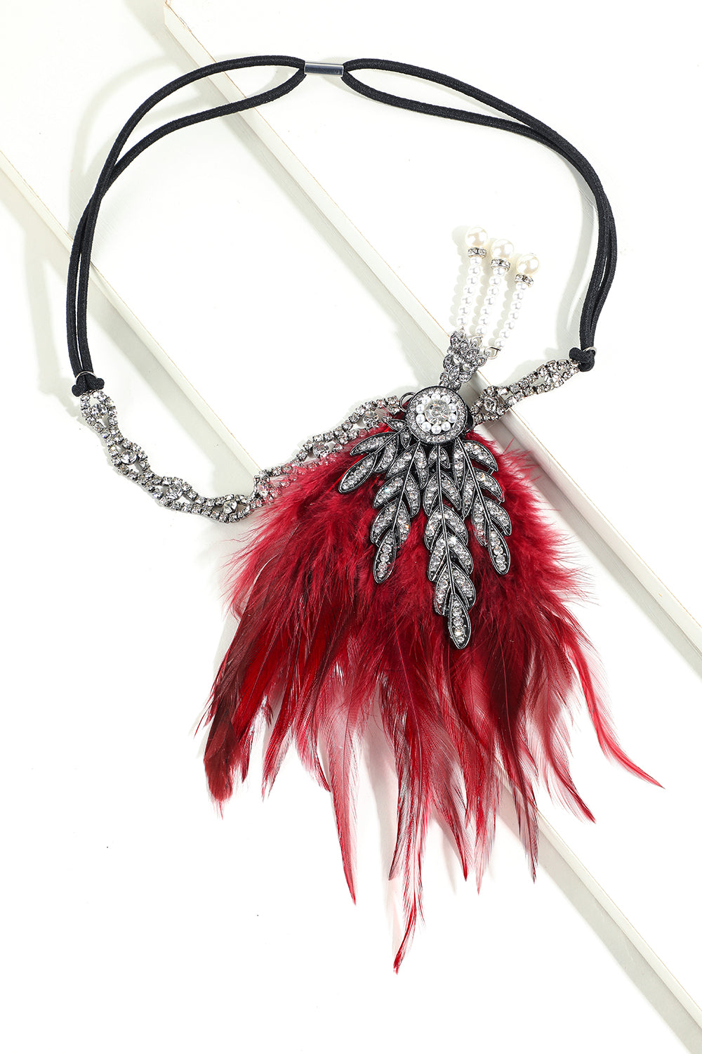 Faixa De Cabeça Preta Flapper Dos Anos 1920