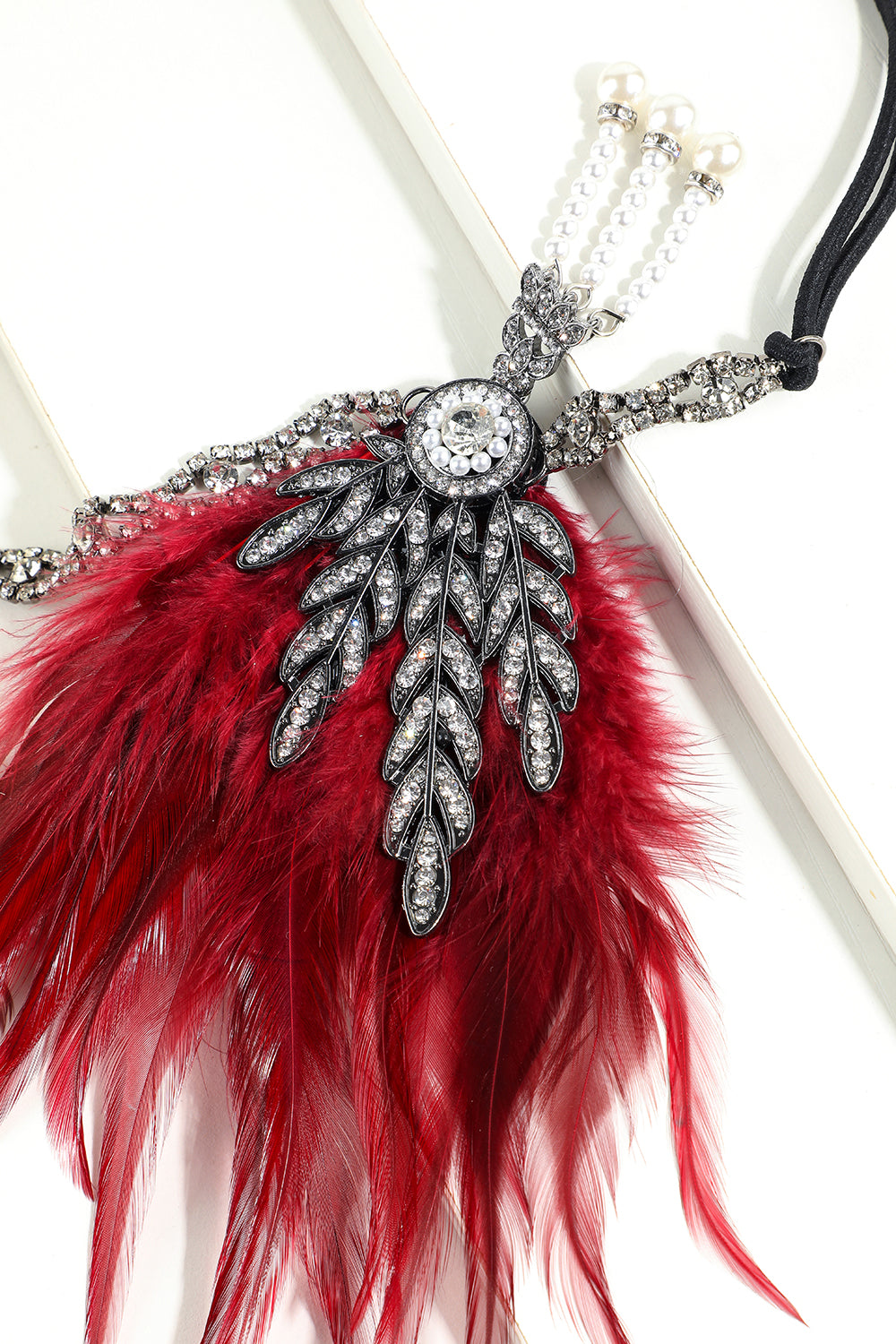 Faixa De Cabeça Preta Flapper Dos Anos 1920