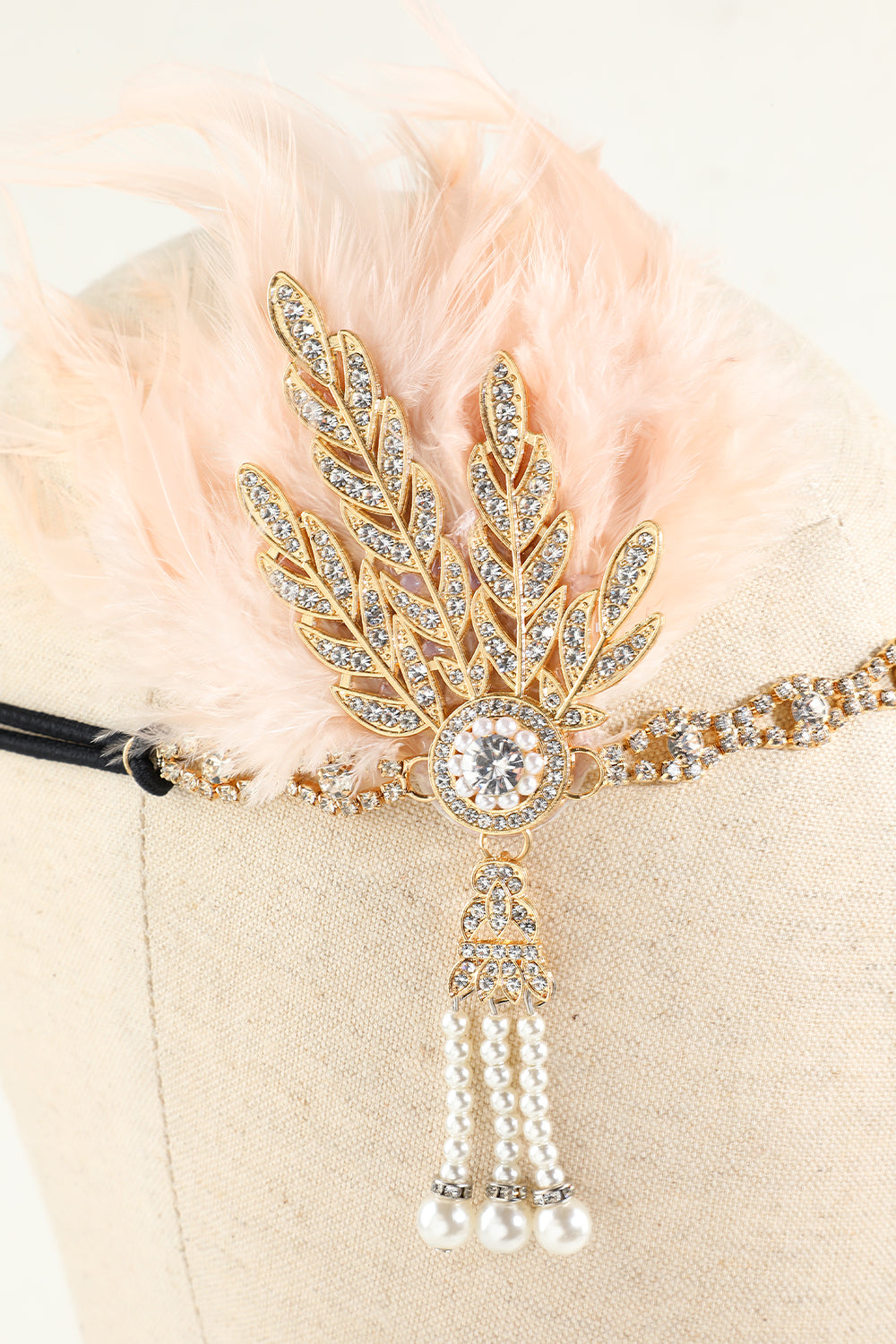 Faixa De Cabeça Preta Flapper Dos Anos 1920