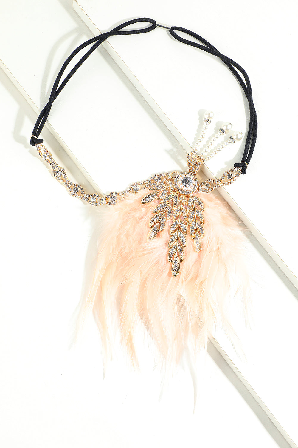 Faixa De Cabeça Preta Flapper Dos Anos 1920