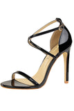 Sandálias de stiletto preto