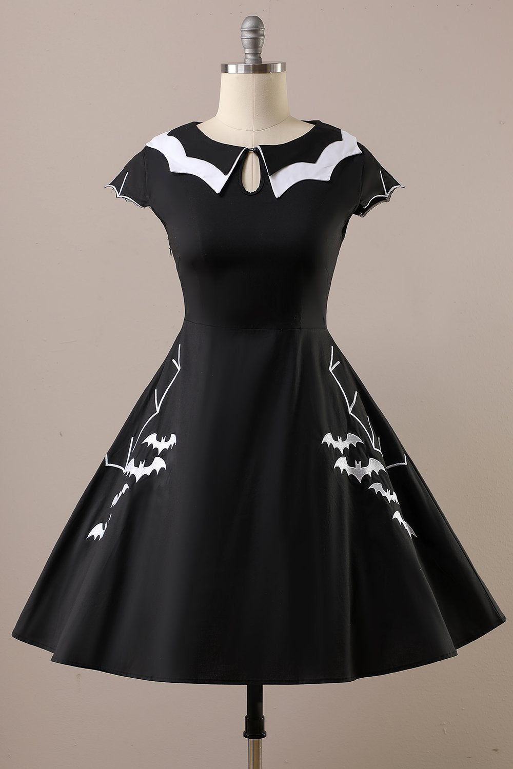 Vestido de impressão de morcego de Halloween