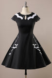 Vestido de impressão de morcego de Halloween