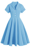 Elegante vestido vintage amarelo v pescoço