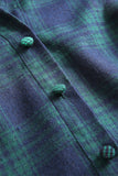 Vestido verde xadrez de 1950
