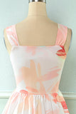Blush V Pescoço Comprimento Vestido de verão