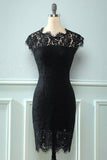 Vestido de renda de bodycon preto