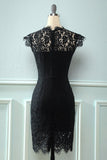 Vestido de renda de bodycon preto