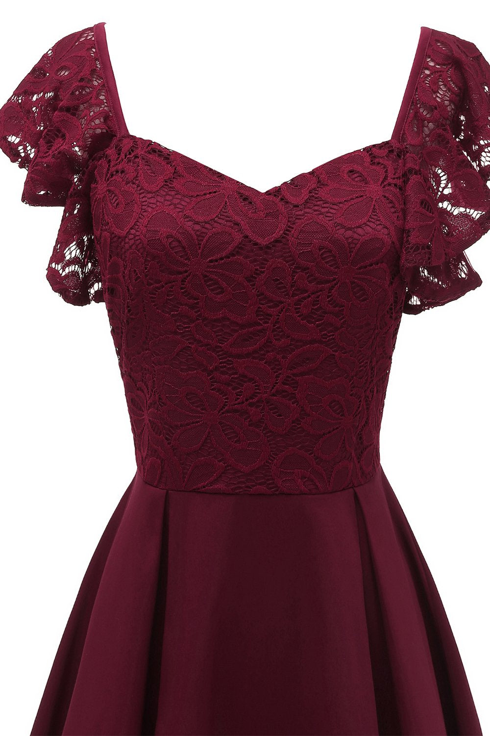 Vestido de festa de coquetel da Corão Do Namorado Borgonha
