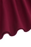 Vestido de festa de coquetel da Corão Do Namorado Borgonha