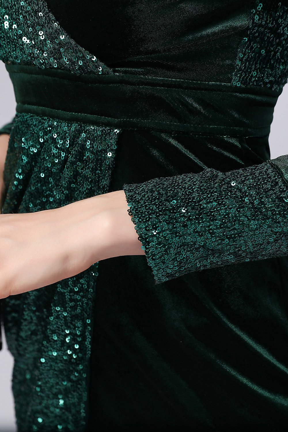 Vestido Curto de Veludo Borgonha