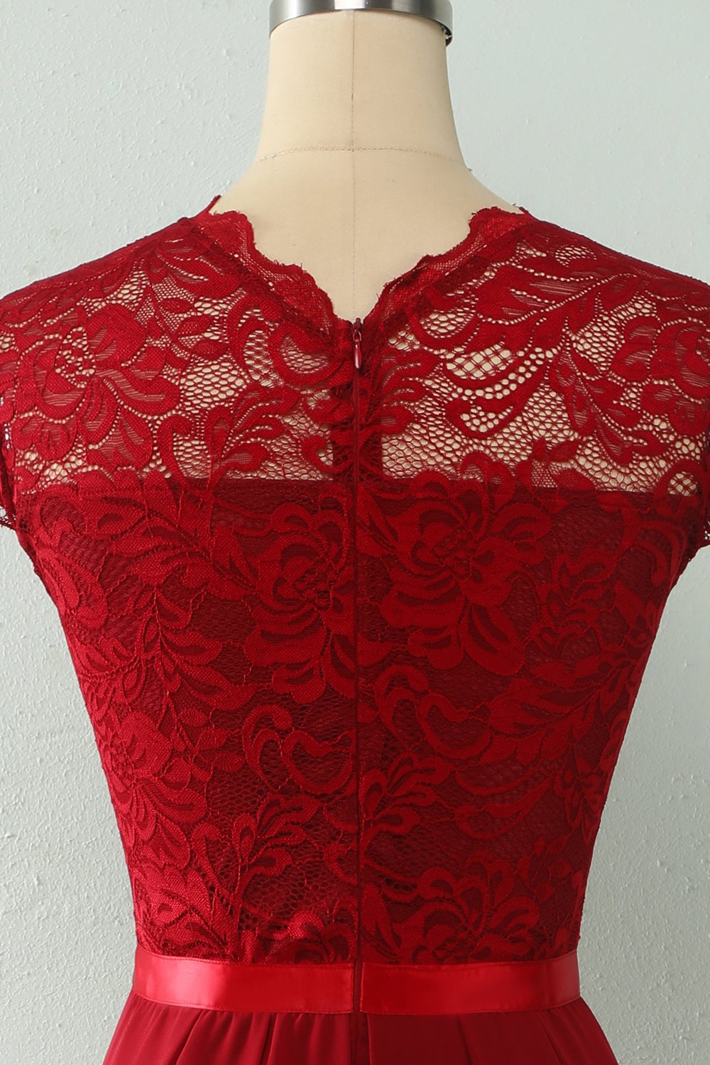 Vestido de festa de casamento de Midi Lace da Marinha