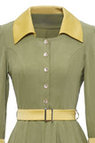 Exército Mangas Compridas De outono Vestido Vintage
