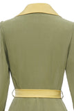 Exército Mangas Compridas De outono Vestido Vintage
