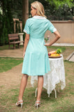 V Pescoço 1950 Swing Dress