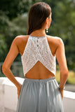 Vestido Longo Cinza Costas Abertas