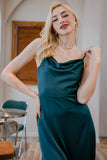 Simples Burgundy longo da dama de honra Prom Dress