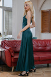 Simples Burgundy longo da dama de honra Prom Dress