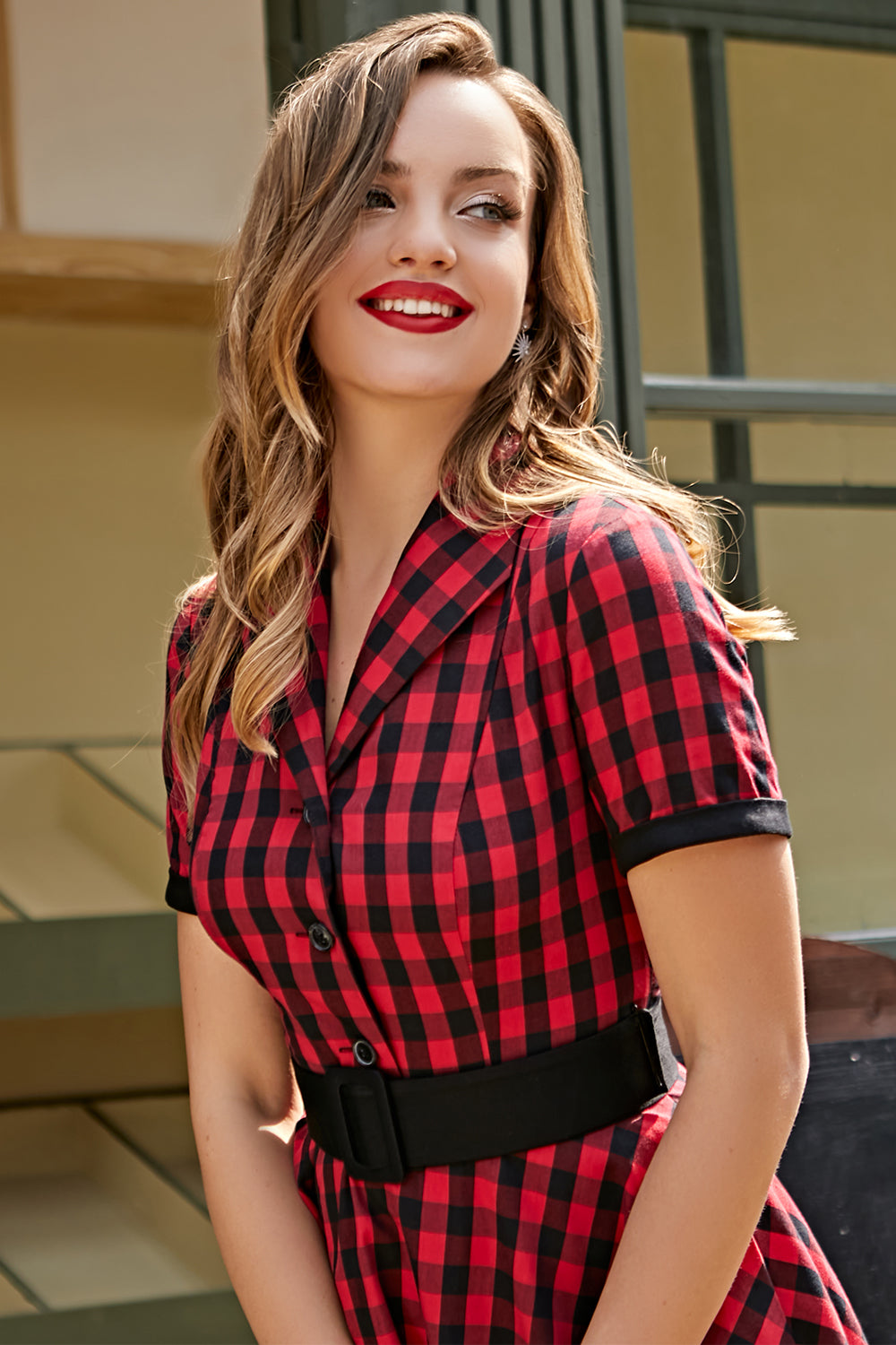 1950s Vestido Vintage  Vermelho