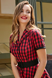 1950s Vestido Vintage  Vermelho