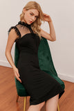 Sereia gola alta Bodycon vestido
