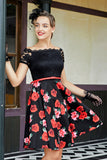 Vestido de retalhos off-ombro