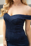Vestido de renda de bodycon da Marinha dos anos 60