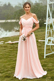 Vestido de dama de honra blush ombro