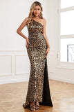 Vestido de baile longo de sereia de ouro escuro