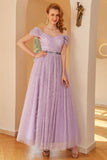 Roxo um vestido de baile de linha (cinto não incluído)