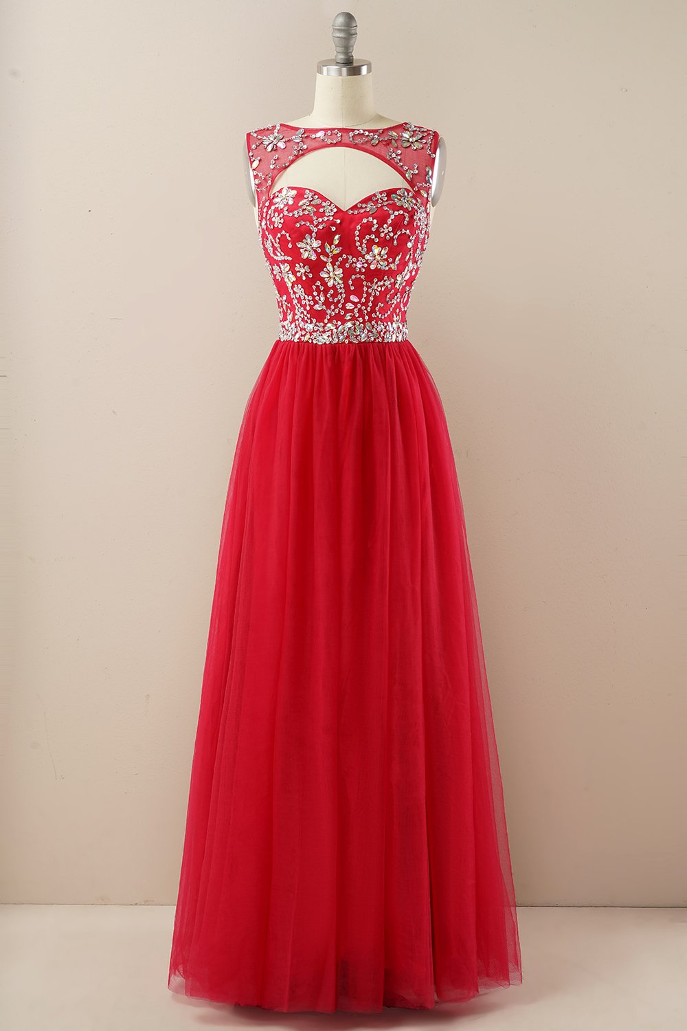 Vestido de baile de tulle de missanga