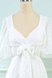 Vestido branco midi babydoll