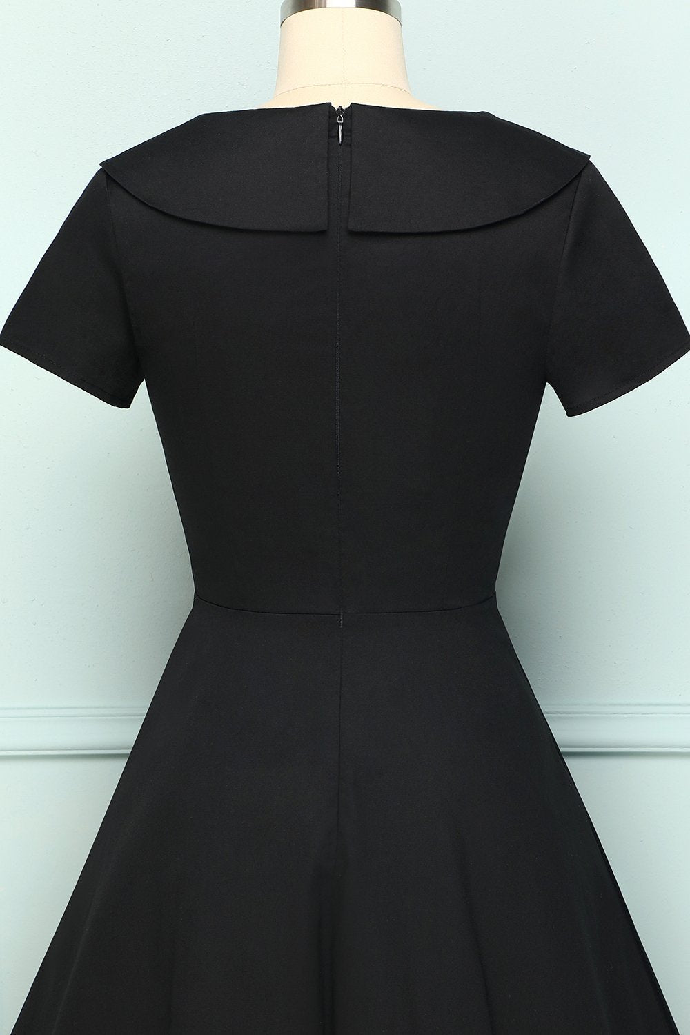 Black Button Dress - ZAPAKA