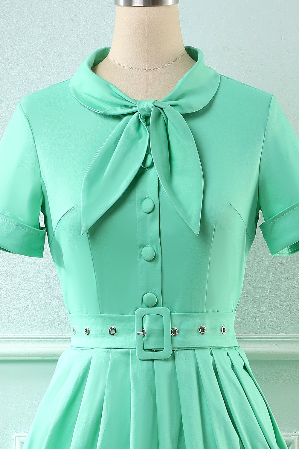 Vestido vintage de estilo retrô Scoop Blue