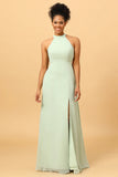 Vestido de Dama de Honra Halter Mint